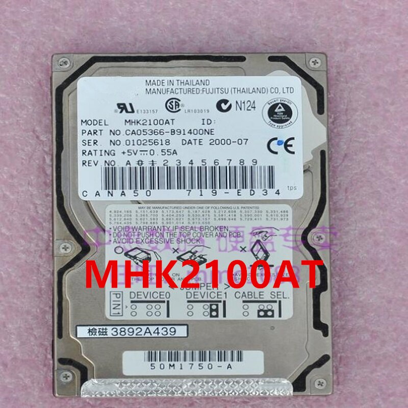 Fujitsu 10GB 90% & 2.5   HDD MHK2100AT  Ʈ HDD  2MB IDE 5400RPM